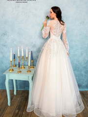 Свадебное платье Мелисса. Силуэт Пышное, А-силуэт. Цвет Белый / Молочный, Айвори / Капучино, Персик / Оранжевый. Вид 2