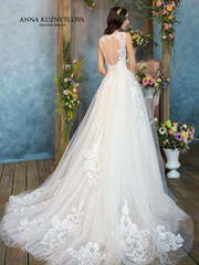 Свадебное платье Энджел. Силуэт А-силуэт. Цвет Белый / Молочный, Айвори / Капучино, Персик / Оранжевый. Вид 2