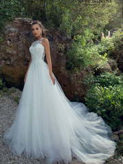 Свадебное платье Розабелла. Силуэт А-силуэт. Цвет Белый / Молочный. Вид 1