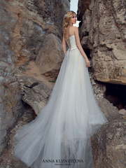 Свадебное платье Франческа. Силуэт А-силуэт. Цвет Белый / Молочный, Айвори / Капучино. Вид 2