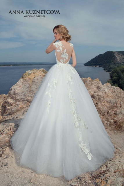 Свадебное платье Инес. Силуэт Пышное, А-силуэт. Цвет Белый / Молочный. Вид 2