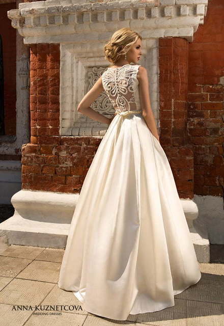 Свадебное платье Мирелла. Силуэт А-силуэт. Цвет Белый / Молочный. Вид 2