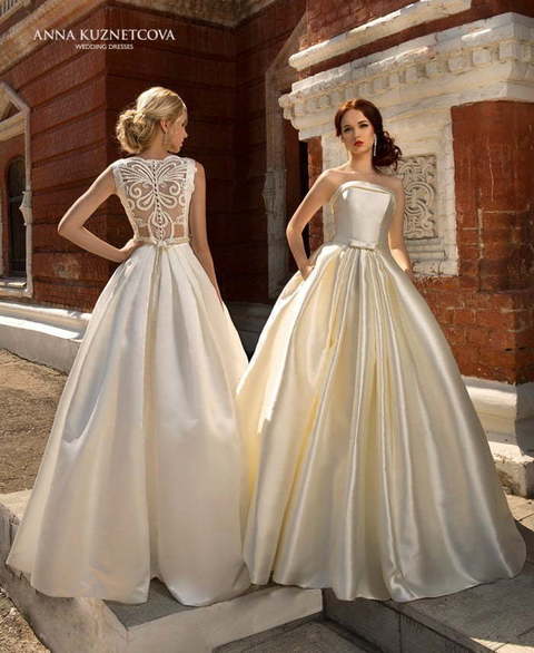 Свадебное платье Мирелла. Силуэт А-силуэт. Цвет Белый / Молочный. Вид 3