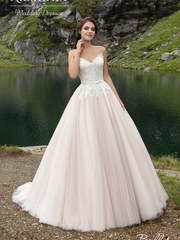 Свадебное платье Балет. Силуэт Пышное, А-силуэт. Цвет Белый / Молочный, оттенки Розового. Вид 1