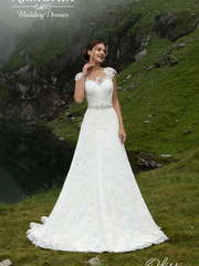 Свадебное платье Одисси. Силуэт А-силуэт. Цвет Белый / Молочный. Вид 1