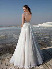 Свадебное платье Berta. Силуэт А-силуэт. Цвет Белый / Молочный. Вид 2