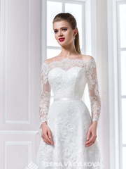 Свадебное платье 108. Силуэт А-силуэт. Цвет Белый / Молочный. Вид 2