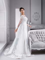 Свадебное платье 044. Силуэт А-силуэт. Цвет Белый / Молочный. Вид 2