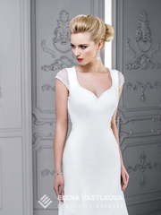 Свадебное платье 084. Силуэт А-силуэт. Цвет Белый / Молочный. Вид 2