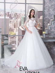 Свадебное платье Аэлита. Силуэт Пышное, А-силуэт. Цвет Белый / Молочный. Вид 1