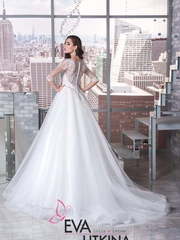 Свадебное платье Аэлита. Силуэт Пышное, А-силуэт. Цвет Белый / Молочный. Вид 2