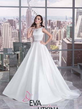 Свадебное платье Ванесса. Силуэт А-силуэт. Цвет Белый / Молочный. Вид 1