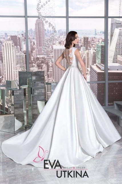 Свадебное платье Ванесса. Силуэт А-силуэт. Цвет Белый / Молочный. Вид 2