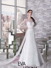 Свадебное платье Катрин. Силуэт А-силуэт. Цвет Белый / Молочный. Вид 1