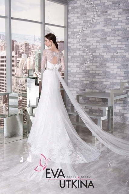 Свадебное платье Катрин. Силуэт А-силуэт. Цвет Белый / Молочный. Вид 2