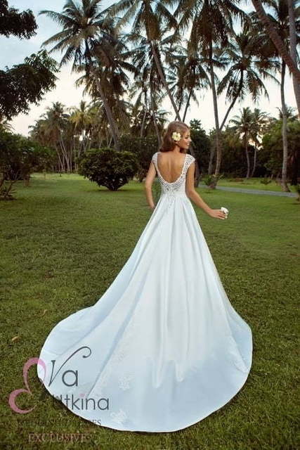 Свадебное платье Доротея. Силуэт А-силуэт. Цвет Белый / Молочный. Вид 2