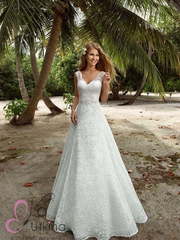 Свадебное платье Кимберли. Силуэт А-силуэт. Цвет Белый / Молочный. Вид 1