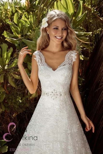 Свадебное платье Кимберли. Силуэт А-силуэт. Цвет Белый / Молочный. Вид 3