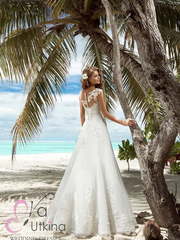 Свадебное платье Линда. Силуэт А-силуэт. Цвет Белый / Молочный. Вид 2