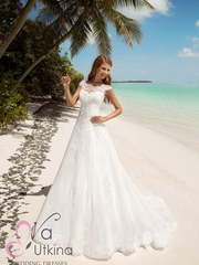 Свадебное платье Энджел. Силуэт А-силуэт. Цвет Белый / Молочный. Вид 1