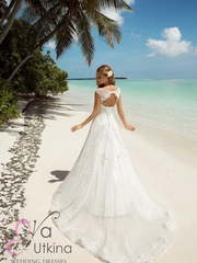 Свадебное платье Энджел. Силуэт А-силуэт. Цвет Белый / Молочный. Вид 2