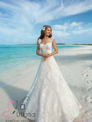 Свадебное платье Стефани. Силуэт А-силуэт. Цвет Белый / Молочный, Айвори / Капучино. Вид 1