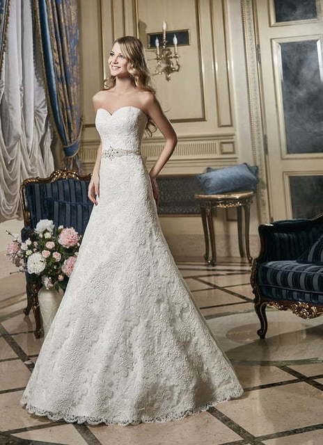 Свадебное платье Селеста. Силуэт А-силуэт. Цвет Айвори / Капучино, Белый / Молочный. Вид 3