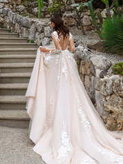 Свадебное платье Aniya. Силуэт А-силуэт, Прямое. Цвет Белый / Молочный, Айвори / Капучино, оттенки Розового. Вид 2