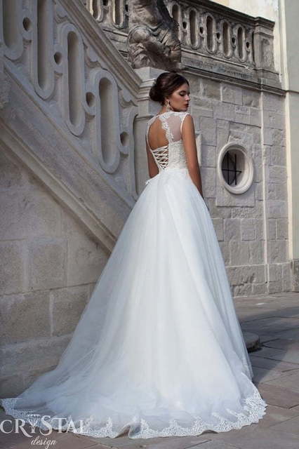 Свадебное платье Leticia. Силуэт Пышное, А-силуэт. Цвет Белый / Молочный. Вид 2