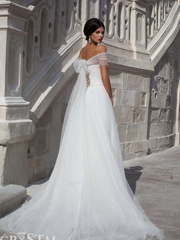 Свадебное платье Makedonia. Силуэт А-силуэт. Цвет Белый / Молочный. Вид 2