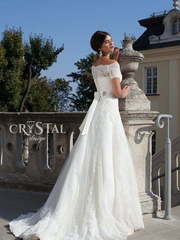 Свадебное платье Stella. Силуэт А-силуэт. Цвет Белый / Молочный. Вид 2