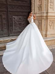 Свадебное платье Raffaella. Силуэт Пышное, А-силуэт. Цвет Белый / Молочный. Вид 2