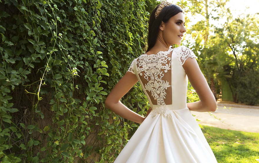 Свадебное платье Medelin. Силуэт А-силуэт, Прямое. Цвет Белый / Молочный. Вид 3