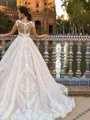 Свадебное платье Evely. Силуэт Пышное, А-силуэт. Цвет оттенки Розового. Вид 2