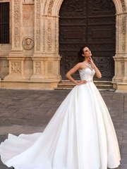 Свадебное платье Jane. Силуэт Пышное, А-силуэт. Цвет Белый / Молочный. Вид 1