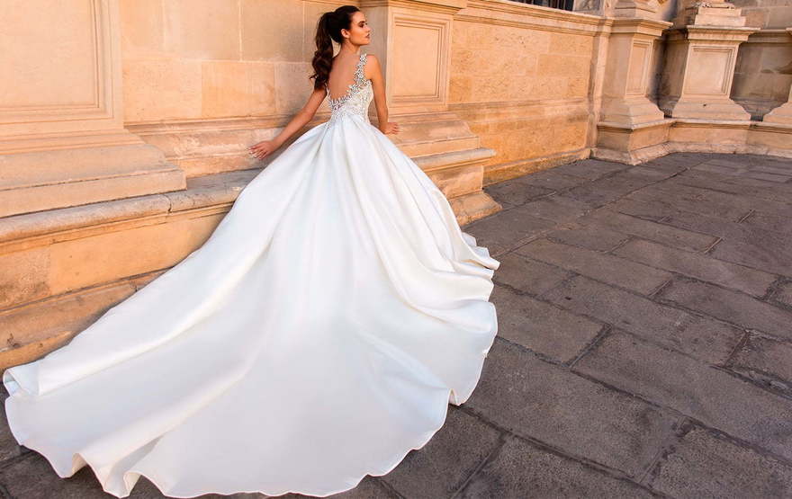 Свадебное платье Jane. Силуэт Пышное, А-силуэт. Цвет Белый / Молочный. Вид 2