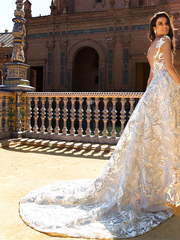 Свадебное платье Ivis. Силуэт А-силуэт. Цвет Белый / Молочный, Айвори / Капучино, Пепельный / Металлик, Персик / Оранжевый. Вид 2