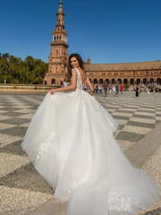 Свадебное платье Selma. Силуэт Пышное, А-силуэт. Цвет Белый / Молочный. Вид 2