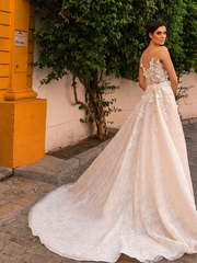 Свадебное платье Noel. Силуэт А-силуэт. Цвет Белый / Молочный, Айвори / Капучино, Персик / Оранжевый. Вид 2