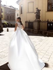 Свадебное платье Ninel. Силуэт Пышное, А-силуэт. Цвет Белый / Молочный. Вид 2