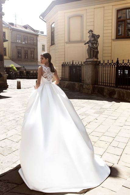 Свадебное платье Ninel. Силуэт Пышное, А-силуэт. Цвет Белый / Молочный. Вид 2