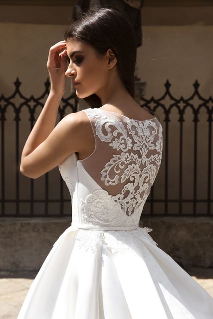 Свадебное платье Ninel. Силуэт Пышное, А-силуэт. Цвет Белый / Молочный. Вид 3