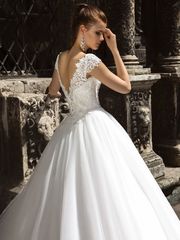 Свадебное платье Maram. Силуэт Пышное, А-силуэт. Цвет Белый / Молочный. Вид 2