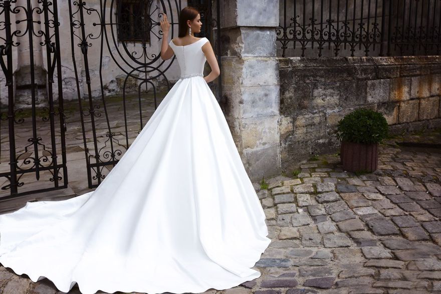 Свадебное платье Shaina. Силуэт Пышное, А-силуэт. Цвет Белый / Молочный. Вид 2