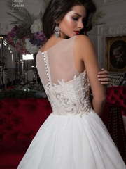 Свадебное платье Grazia. Силуэт Пышное, А-силуэт. Цвет Белый / Молочный. Вид 2