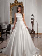 Свадебное платье Scala. Силуэт А-силуэт. Цвет Белый / Молочный. Вид 1