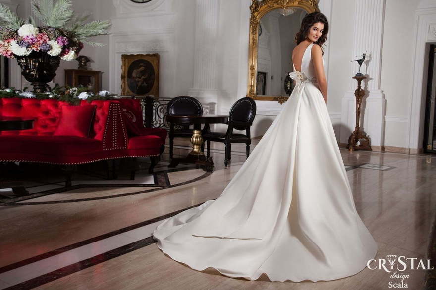 Свадебное платье Scala. Силуэт А-силуэт. Цвет Белый / Молочный. Вид 2