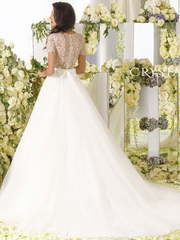 Свадебное платье Peris. Силуэт А-силуэт. Цвет Белый / Молочный, Айвори / Капучино. Вид 2