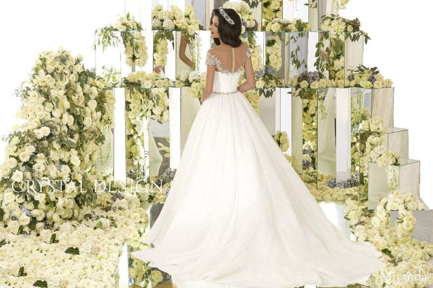 Свадебное платье Miranda. Силуэт Пышное, А-силуэт. Цвет Белый / Молочный. Вид 2