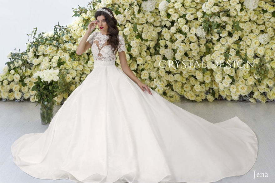 Свадебное платье Jena. Силуэт Пышное, А-силуэт. Цвет Белый / Молочный. Вид 3